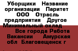 Уборщики › Название организации ­ Паритет, ООО › Отрасль предприятия ­ Другое › Минимальный оклад ­ 23 000 - Все города Работа » Вакансии   . Амурская обл.,Благовещенск г.